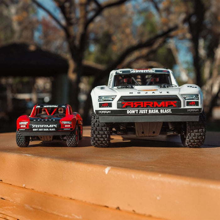 ARA2104T1 MOJAVE GROM MEGA 380 Brushed 4X4 Small Scale Desert Truck RTR with Battery & Charger, Red/Black(FOR A EXTRA BATTERY PLEASE ORDER SPMX142S30H2)