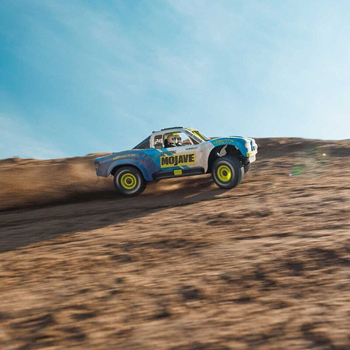 ARA2104T2 MOJAVE GROM MEGA 380 Brushed 4X4 Small Scale Desert Truck RTR with Battery & Charger, Blue/White (FOR A EXTRA BATTERY PLEASE ORDER SPMX142S30H2)