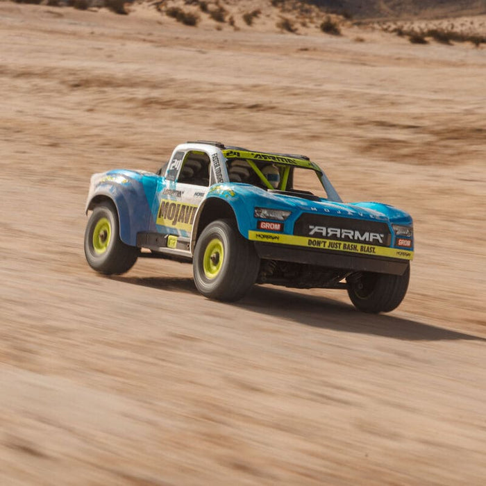 ARA2104T2 MOJAVE GROM MEGA 380 Brushed 4X4 Small Scale Desert Truck RTR with Battery & Charger, Blue/White (FOR A EXTRA BATTERY PLEASE ORDER SPMX142S30H2)