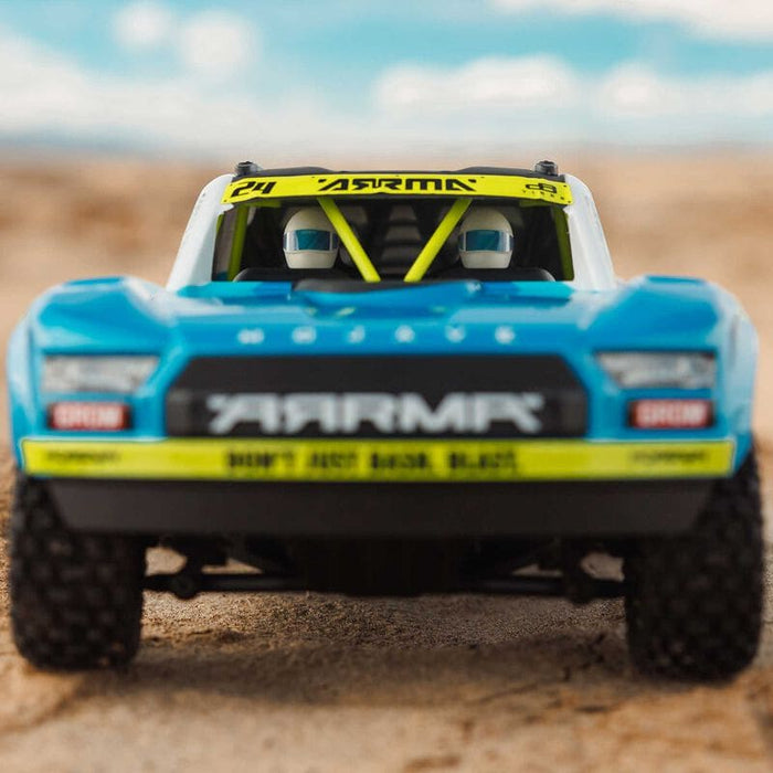 ARA2104T2 MOJAVE GROM MEGA 380 Brushed 4X4 Small Scale Desert Truck RTR with Battery & Charger, Blue/White (FOR A EXTRA BATTERY PLEASE ORDER SPMX142S30H2)