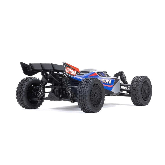 ARA2106T1 TYPHON GROM MEGA 380 Brushed 4X4 Small Scale Buggy RTR with Battery & Charger, Blue/Silver  (FOR EXTRA BATTERY ORDER SPMX142S30H2) (FOR A EXTRA BATTERY PLEASE ORDER SPMX142S30H2)