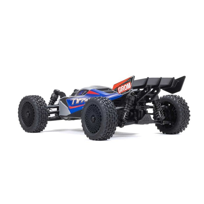 ARA2106T1 TYPHON GROM MEGA 380 Brushed 4X4 Small Scale Buggy RTR with Battery & Charger, Blue/Silver  (FOR EXTRA BATTERY ORDER SPMX142S30H2) (FOR A EXTRA BATTERY PLEASE ORDER SPMX142S30H2)