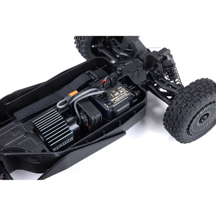 ARA2106T1 TYPHON GROM MEGA 380 Brushed 4X4 Small Scale Buggy RTR with Battery & Charger, Blue/Silver  (FOR EXTRA BATTERY ORDER SPMX142S30H2) (FOR A EXTRA BATTERY PLEASE ORDER SPMX142S30H2)