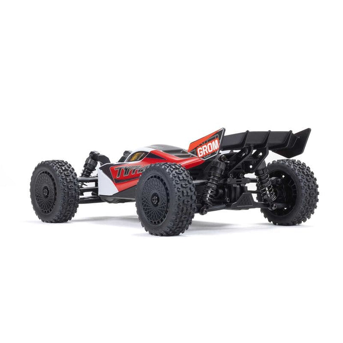 ARA2106T2 TYPHON GROM MEGA 380 Brushed 4X4 Small Scale Buggy RTR with Battery & Charger, Red/White (FOR A EXTRA BATTERY NOT INCLUDED PLEASE ORDER SPMX142S30H2)