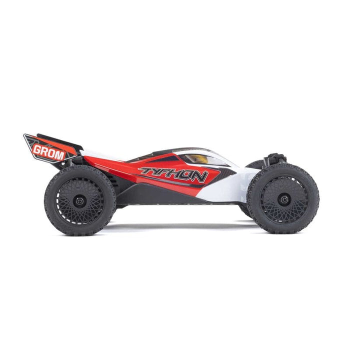 ARA2106T2 TYPHON GROM MEGA 380 Brushed 4X4 Small Scale Buggy RTR with Battery & Charger, Red/White (FOR A EXTRA BATTERY NOT INCLUDED PLEASE ORDER SPMX142S30H2)