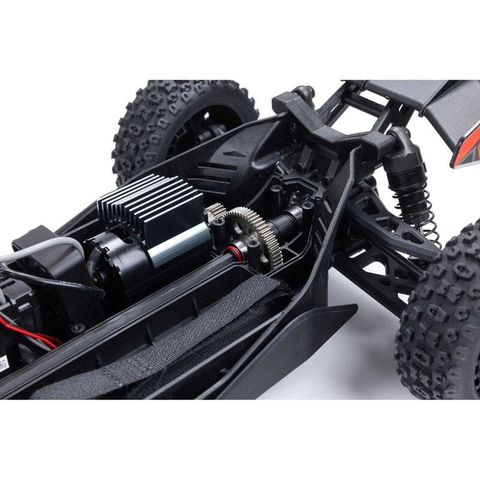 ARA2106T2 TYPHON GROM MEGA 380 Brushed 4X4 Small Scale Buggy RTR with Battery & Charger, Red/White (FOR A EXTRA BATTERY NOT INCLUDED PLEASE ORDER SPMX142S30H2)
