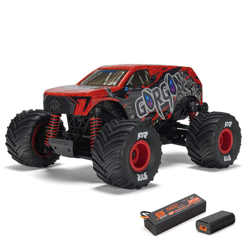 ARA2130T2 Arrma 1/16 GORGON GROM 4X4 RTR Brushed Monster Truck (Battery & Charger Included) Red
