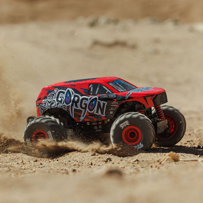 ARA2130T2 Arrma 1/16 GORGON GROM 4X4 RTR Brushed Monster Truck (Battery & Charger Included) Red