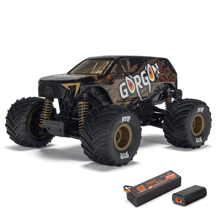 ARA2130T3 Arrma 1/16 GORGON GROM 4X4 RTR Brushed Monster Truck (Battery & Charger Included) Bronze (FOR A EXTRA BATTERY PLEASE ORDER SPMX142S30H2)