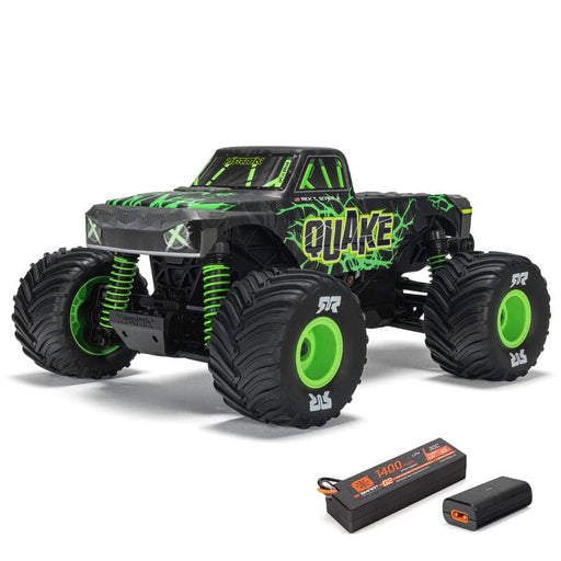 ARA2137T2 1/16 QUAKE GROM 4X4 RTR Brushed Monster Truck (Battery & Charger Included), Green (FOR A EXTRA BATTERY PLEASE ORDER SPMX142S30H2)