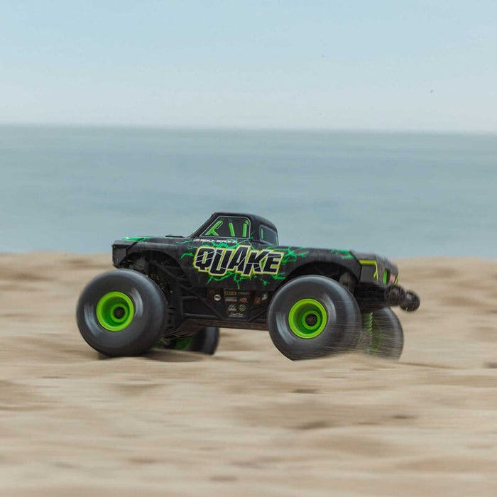 ARA2137T2 1/16 QUAKE GROM 4X4 RTR Brushed Monster Truck (Battery & Charger Included), Green