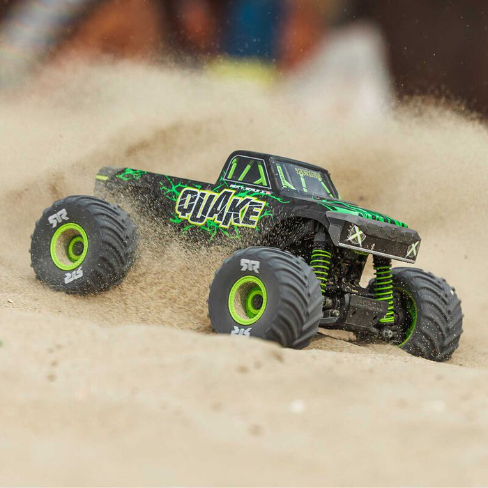 ARA2137T2 1/16 QUAKE GROM 4X4 RTR Brushed Monster Truck (Battery & Charger Included), Green