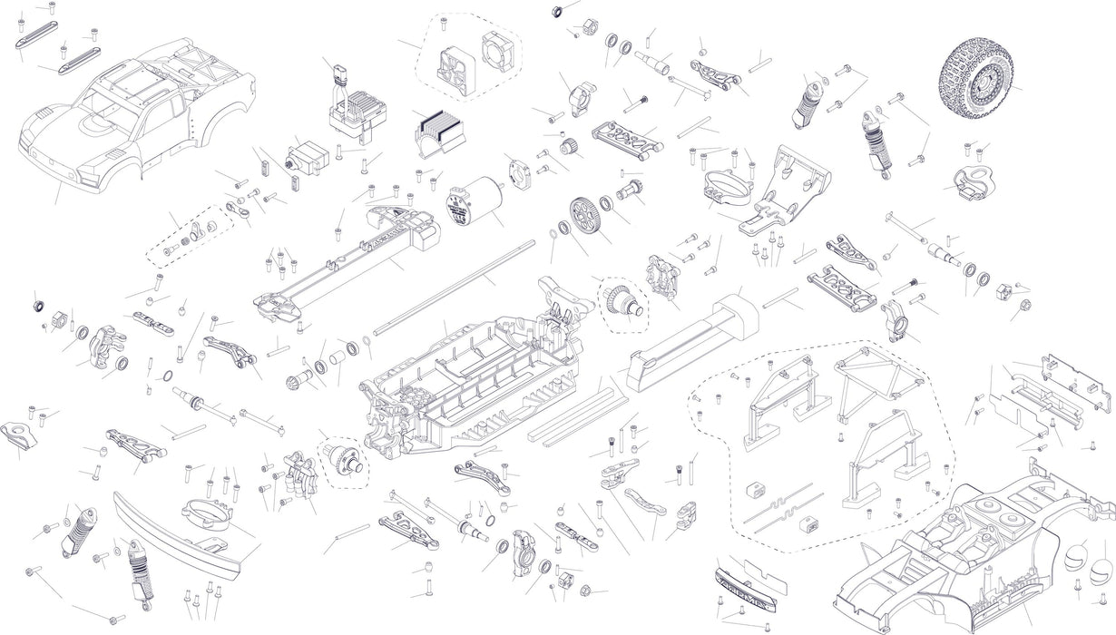 ARA2304ST1 MOJAVE GROM 223S BLX Brushless 4X4 Small Scale Desert Truck RTR with Battery & Charger, Teal ** (FOR A EXTRA BATTERY PLEASE ORDER SPMX142S30H2) **if you order from this promotion it is final sale