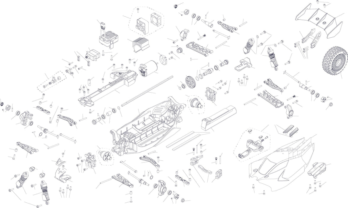 ARA2306ST2 TYPHON GROM 223S BLX Brushless 4X4 Small Scale Buggy RTR with Battery & Charger, Blue ** (FOR A EXTRA BATTERY PLEASE ORDER SPMX142S30H2)