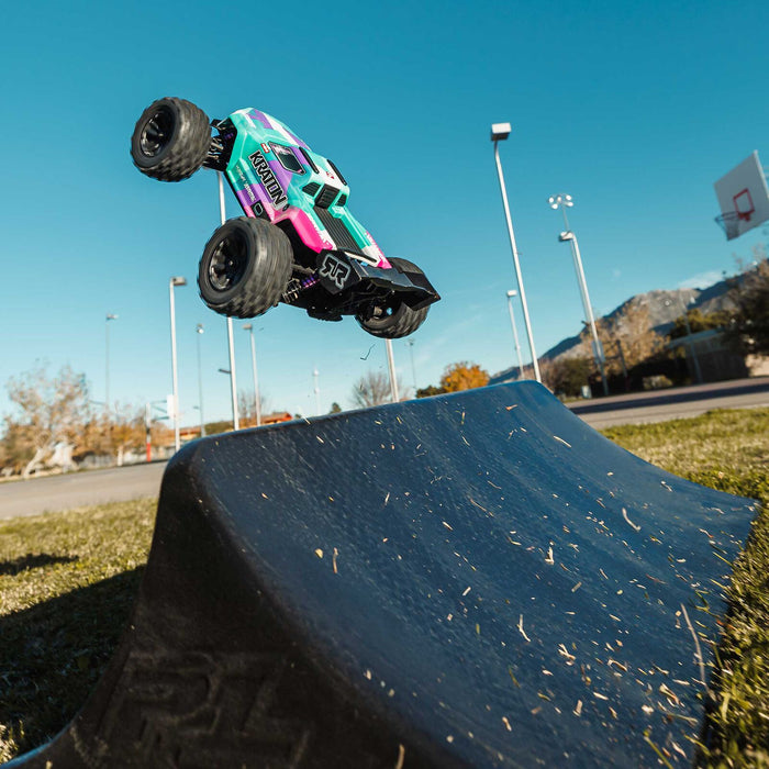 ARA2508ST2 Arrma 1/16 Mini KRATON 223S Brushless DSC 4x4 RTR - Teal/Pink