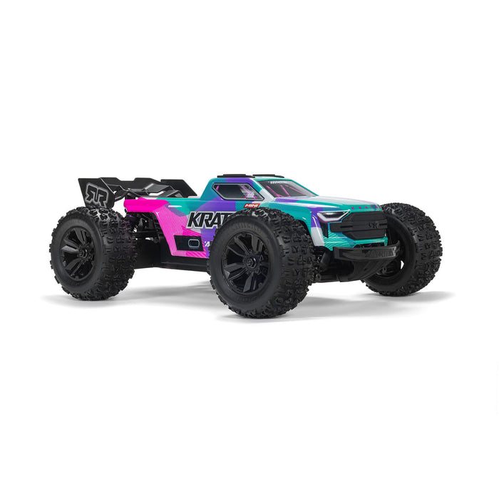 ARA2508ST2 Arrma 1/16 Mini KRATON 223S Brushless DSC 4x4 RTR - Teal/Pink