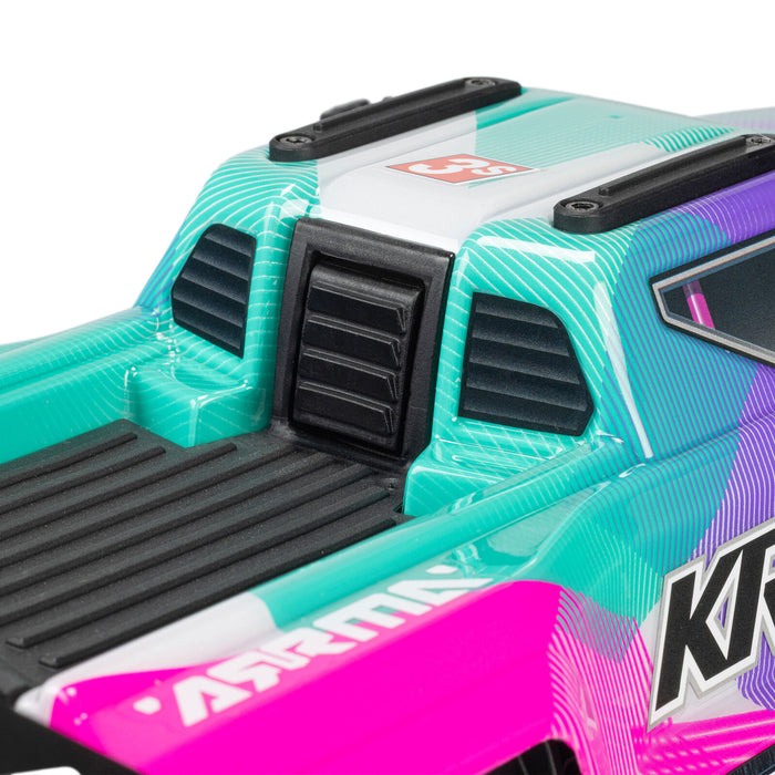 ARA2508ST2 Arrma 1/16 Mini KRATON 223S Brushless DSC 4x4 RTR - Teal/Pink