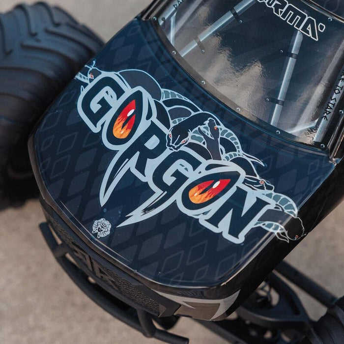 ARA3230SKT1 1/10 GORGON 4X2 MEGA 550 Brushed Monster Truck Ready-To-Assemble Kit with Battery & Charger (fast charger and long run battery SPMXBCB1)