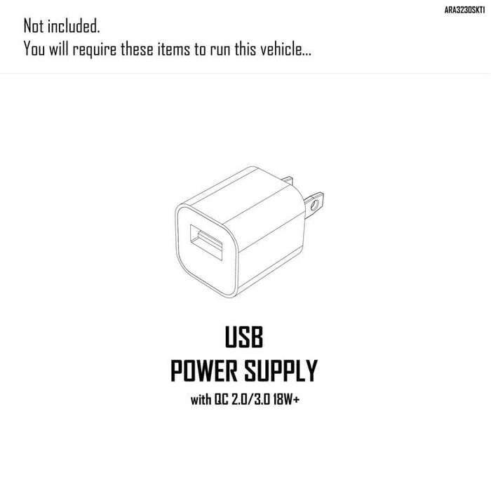 ARA3230SKT1 1/10 GORGON 4X2 MEGA 550 Brushed Monster Truck Ready-To-Assemble Kit with Battery & Charger (fast charger and long run battery SPMXBCB1)