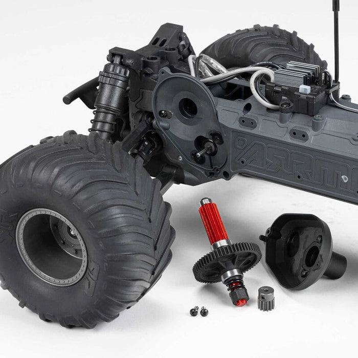 ARA3230SKT2 1/10 GORGON 2WD RTA Kit Brushed Monster Truck (Battery & Charger Included), Clear