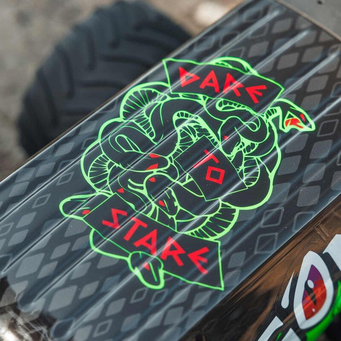 ARA3230ST1 1/10 GORGON 4X2 MEGA 550 Brushed Monster Truck RTR with Battery & Charger, Yellow  (fast charger and long run battery SPMXBCB1)