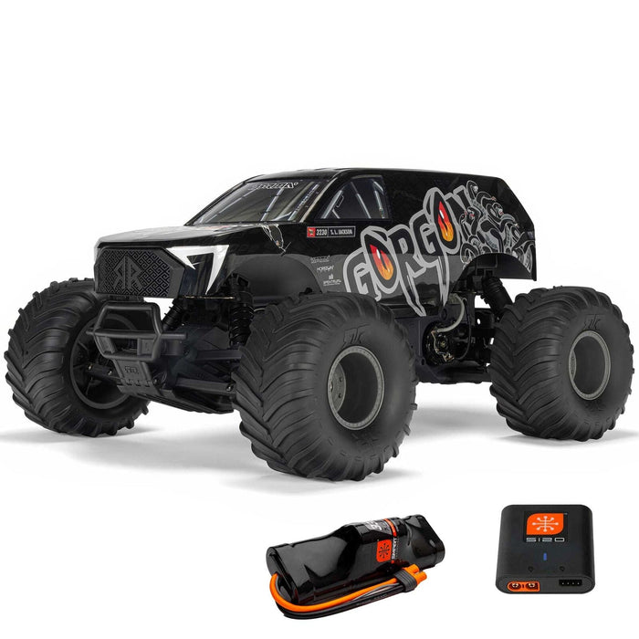 ARA3230ST3 1/10 GORGON 2WD RTR Brushed Monster Truck (Battery & Charger Included), Gun Metal