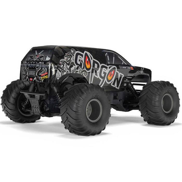 ARA3230ST3 1/10 GORGON 2WD RTR Brushed Monster Truck (Battery & Charger Included), Gun Metal