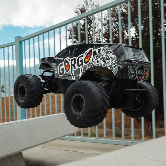 ARA3230ST3 1/10 GORGON 2WD RTR Brushed Monster Truck (Battery & Charger Included), Gun Metal