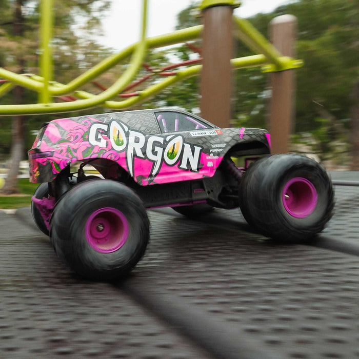 ARA3230ST4 1/10 GORGON 2WD RTR Brushed Monster Truck (Battery & Charger Included), Purple