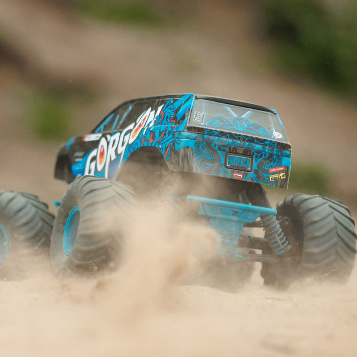 ARA3230ST5 1/10 GORGON 2WD RTR Brushed Monster Truck (Battery & Charger Included), Blue