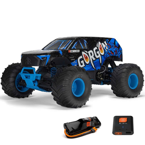 ARA3230ST5 1/10 GORGON 2WD RTR Brushed Monster Truck (Battery & Charger Included), Blue