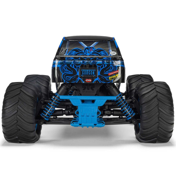 ARA3230ST5 1/10 GORGON 2WD RTR Brushed Monster Truck (Battery & Charger Included), Blue