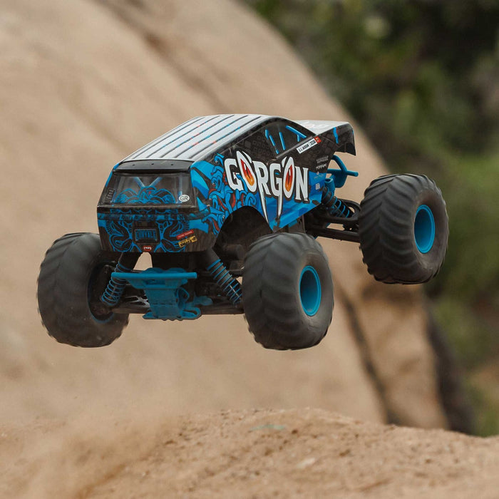 ARA3230ST5 1/10 GORGON 2WD RTR Brushed Monster Truck (Battery & Charger Included), Blue