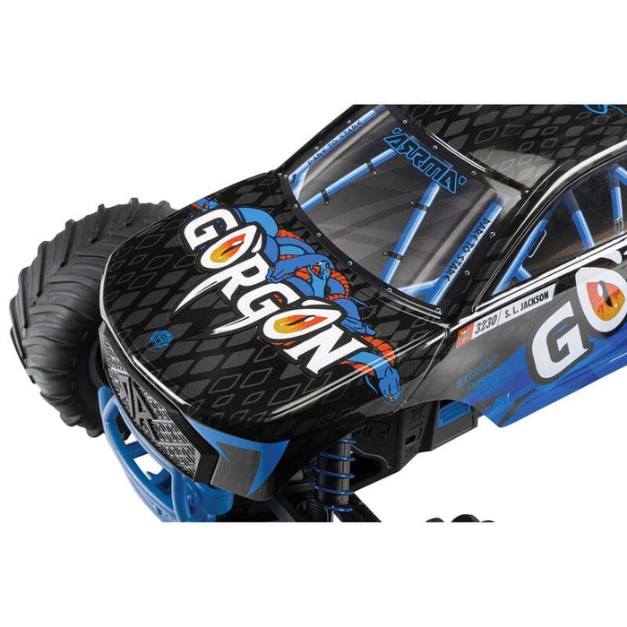 ARA3230T1 GORGON 2wd MT 1/10th RTR (no Batt) Blue ( for fast charger and long  run batter order #SPMX-1031)