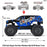 ARA3230T1 GORGON 2wd MT 1/10th RTR (no Batt) Blue ( for fast charger and long  run batter order #SPMX-1031)