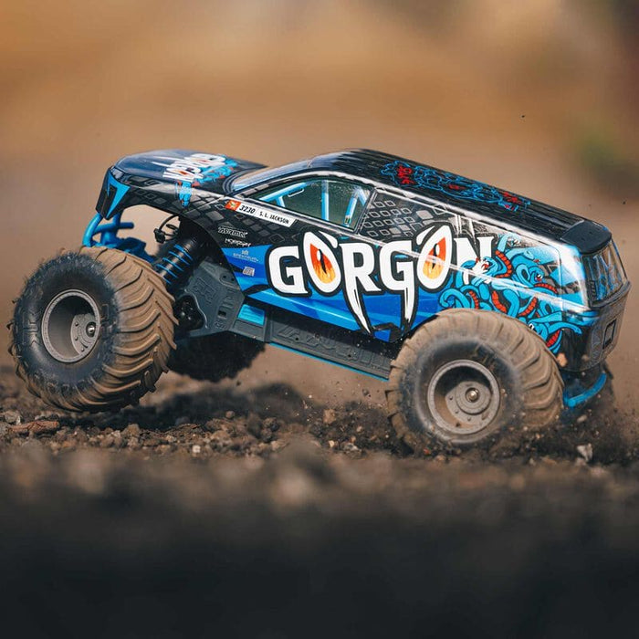 ARA3230T1 GORGON 2wd MT 1/10th RTR (no Batt) Blue ( for fast charger and long  run batter order #SPMX-1031)