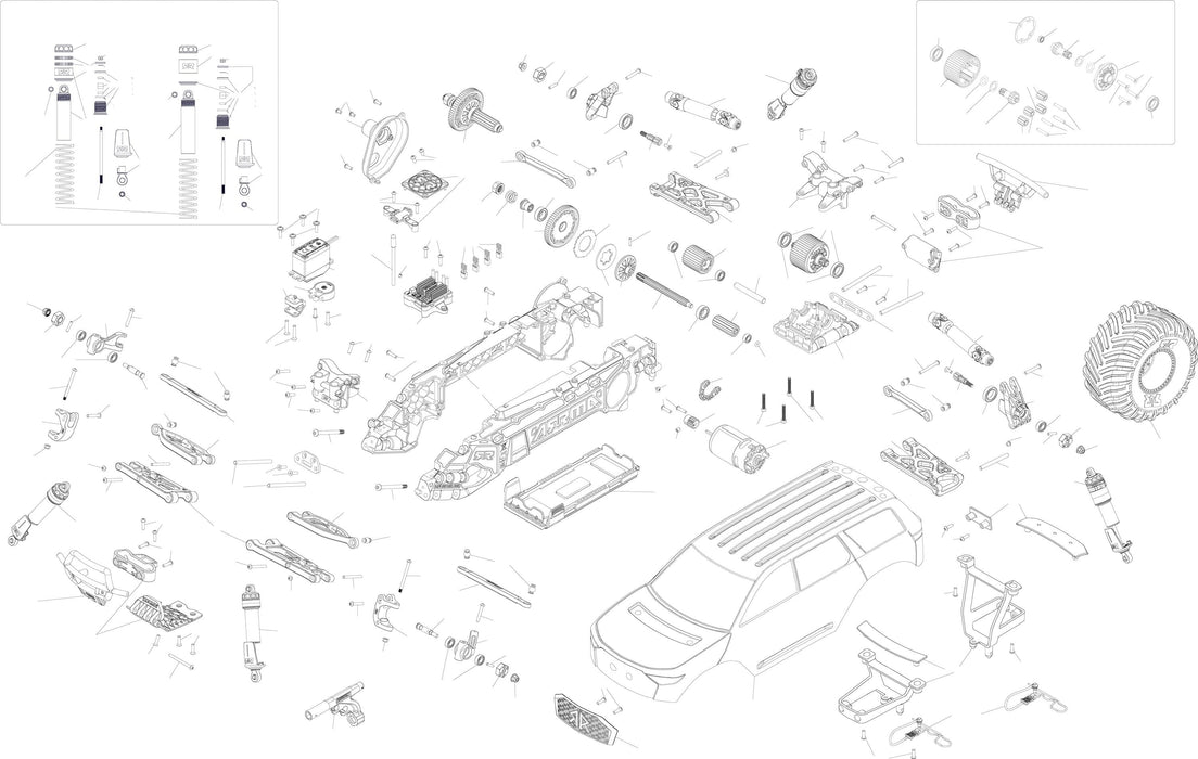 ARA3230T1 GORGON 2wd MT 1/10th RTR (no Batt) Blue ( for fast charger and long  run batter order #SPMX-1031)
