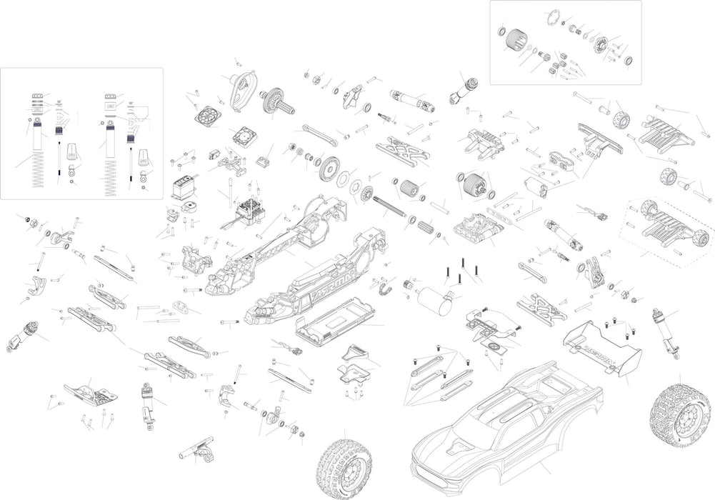 ARA3505T1 1/10 VORTEKS 223S DSC 2WD RTR Brushless Stadium Truck, Yellow*** *YOU will need this to run this truck # SPMX-1034