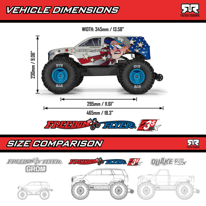 ARA3530SFFT1 Arrma 1/10 Freedom Flyer 223S 2WD RTR (B&C Incl) - White
