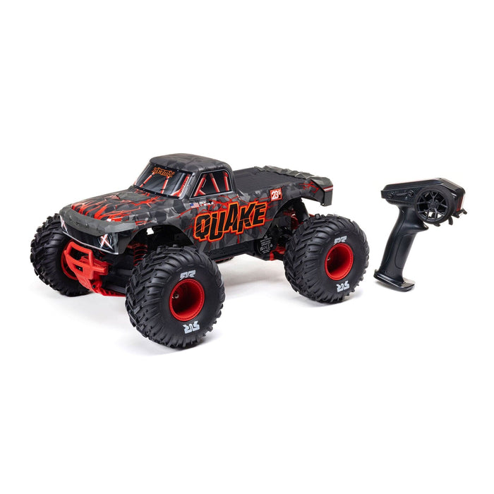 ARA3537T1 1/10 QUAKE 223S DSC 2WD RTR Brushless Monster Truck, Red