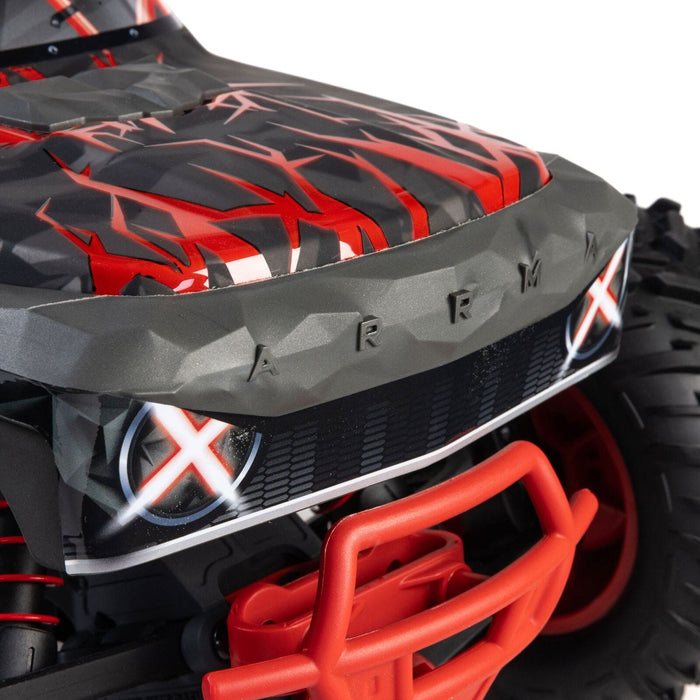 ARA3537T1 1/10 QUAKE 223S DSC 2WD RTR Brushless Monster Truck, Red