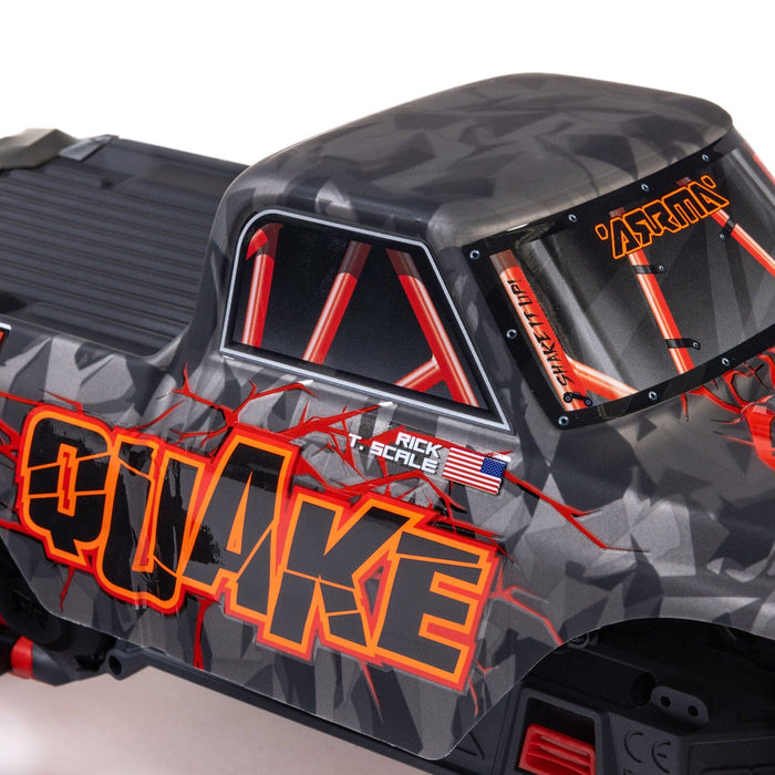 ARA3537T1 1/10 QUAKE 223S DSC 2WD RTR Brushless Monster Truck, Red