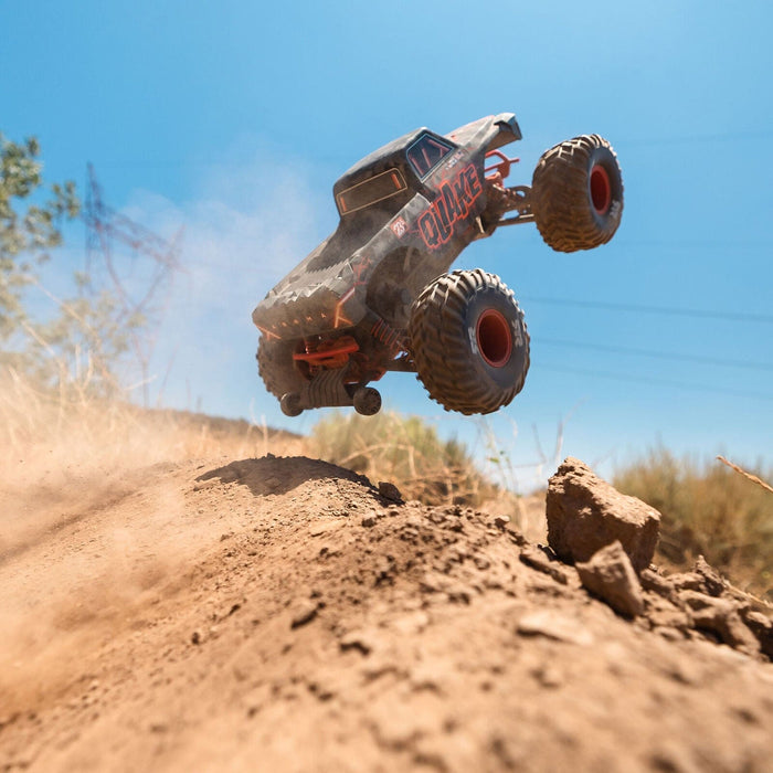 ARA3537T1 1/10 QUAKE 223S DSC 2WD RTR Brushless Monster Truck, Red