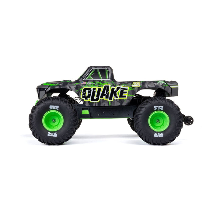 ARA3537T2 1/10 QUAKE 223S DSC 2WD RTR Brushless Monster Truck, Green