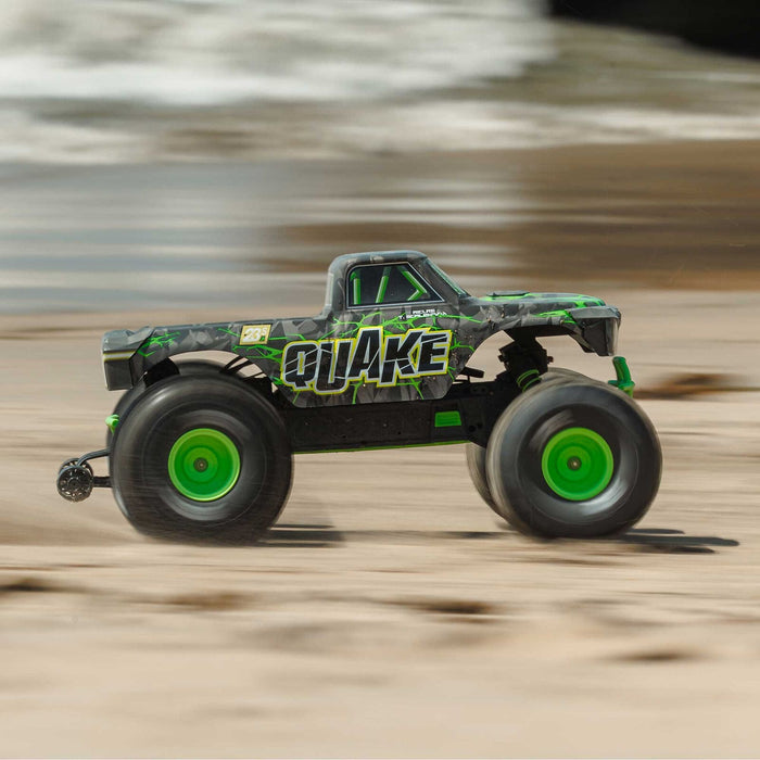 ARA3537T2 1/10 QUAKE 223S DSC 2WD RTR Brushless Monster Truck, Green