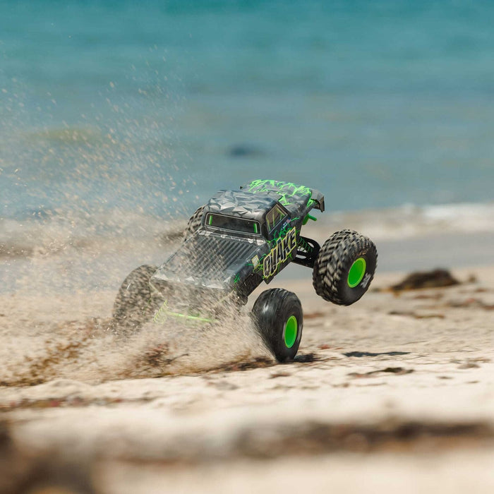ARA3537T2 1/10 QUAKE 223S DSC 2WD RTR Brushless Monster Truck, Green