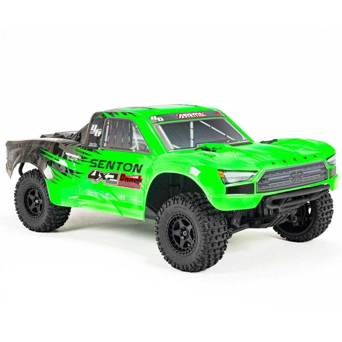 ARA4103SV4T1 1/10 SENTON 4X2 BOOST MEGA 550 Brushed Short Course Truck RTR with Battery & Charger, Green **FOR LONG RUN TIME BATTERY ORDER part # SPMX52S30H3