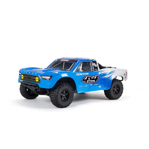 ARA4203XV3T2 1/10 SENTON 4X4 MEGA 550 Brushed Short Course Truck RTR, Blue ****For extra long run time & Quick charging please order these two parts. Sold separately. SPMX50002S30H3. &. DYNC2030