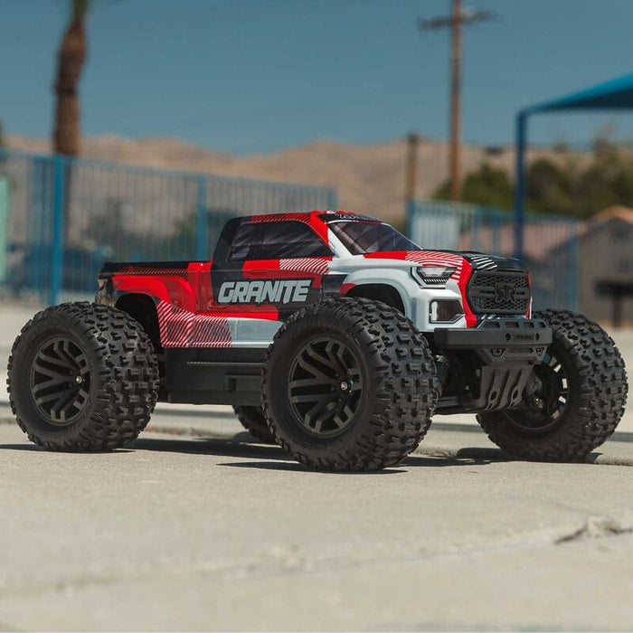 ARA4302V4T2 1/10 GRANITE 223S DSC 4X4 RTR Brushless Monster Truck, Red*FOR THIS TRUCK THE EXTRA BATTERY PART NUMBER IS SPMX53S50H5 **if you order from this promotion it is final sale