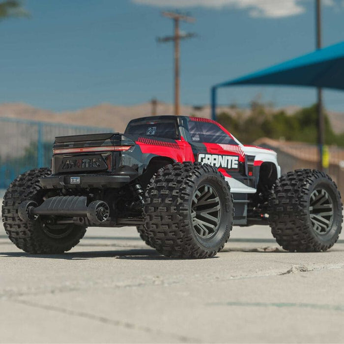 ARA4302V4T2 1/10 GRANITE 223S DSC 4X4 RTR Brushless Monster Truck, Red*FOR THIS TRUCK THE EXTRA BATTERY PART NUMBER IS SPMX53S50H5 **if you order from this promotion it is final sale